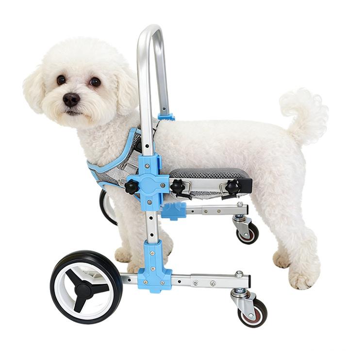

Pet Forelimb Wheelchair Breathable Small Dog Assisted Vehicle Adjustable Height Cat and Dog Forelimb Disabled Wheelchair S синий
