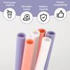 6pcs Replacement Straws for Owala FreeSip 24oz 32oz, 3 Colors Reble Plastic Straws with Cleaning Brush & Cutting Tool Water Bottle Tumbler Cleaner