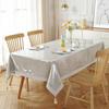 Lace Hem Transparent Tablecloth Waterproof Oil-proof PVC Table Cloth for Home Kitchen Dining Table Decorative Protective Cover