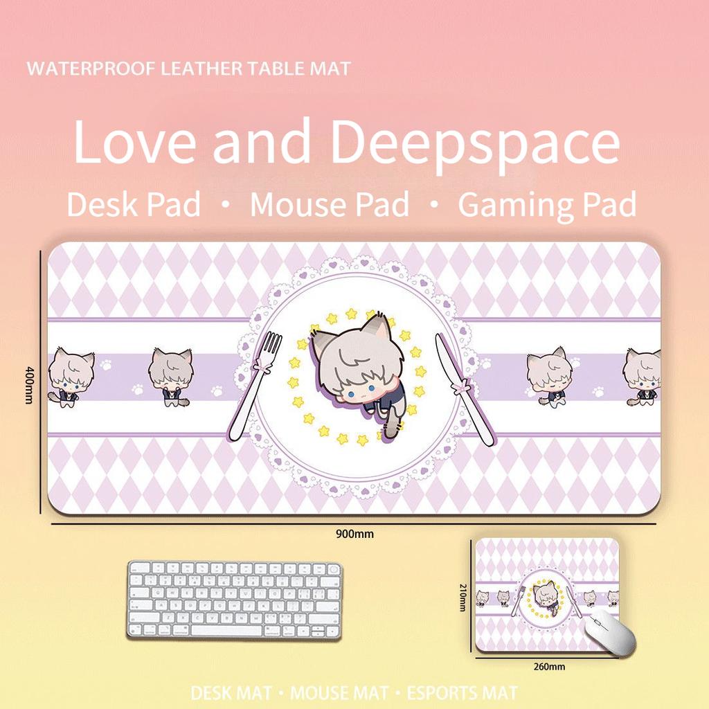 Gra Love and Deepspace Sylus Rafayel Zayne Xavier Caleb Anime Uroczy Kot Podkładka pod Klawiaturę Komputerową/Podkładka pod Mysz Kreskówka Artykuły Biurowe