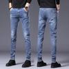 Men's Slim Fit Korean Style Elastic Jeans for Teens - Trendy, All-Match, Long Pants for Spring and Autumn