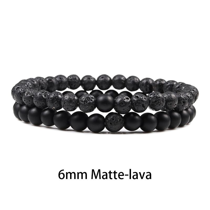 New Design Set Bracelet Couples Natural Stone Bracelets Tiger Eye Beaded Yoga Bracelets for Men Women Elastic Rope Jewelry