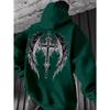 Hot Selling Autumn Men's Personalized Angel Wing Print Soft and Comfortable Hooded Sweatshirt Outdoor Urban High Street Clothing