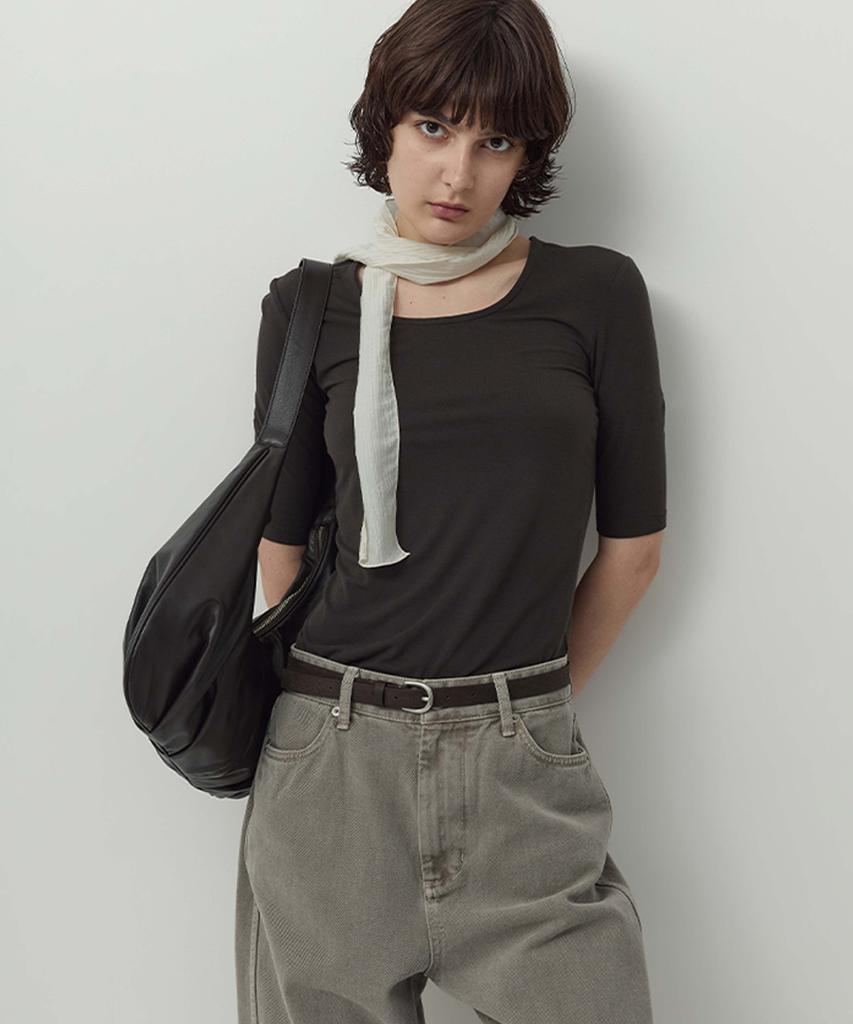Leopeusaideuhwaiteulabel Fluent T-Shirt Charcoal