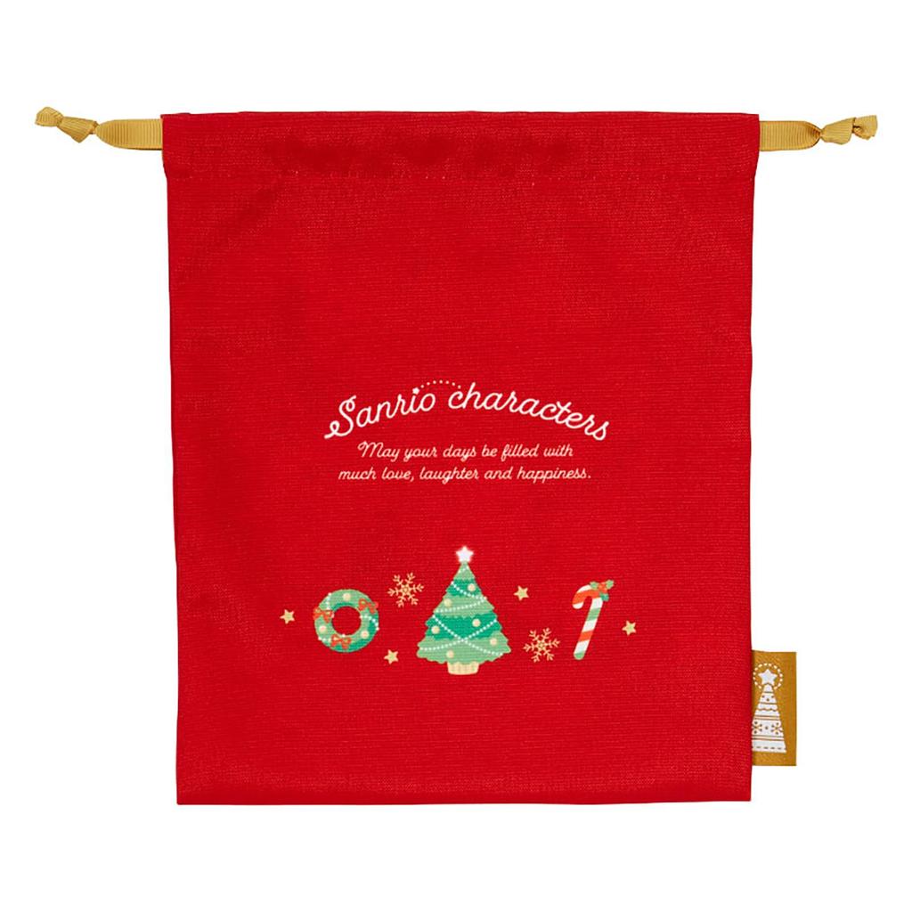 Sanrio Drawstring Bag Set Sanrio Characters Set 113263 (Christmas) 2-Piece