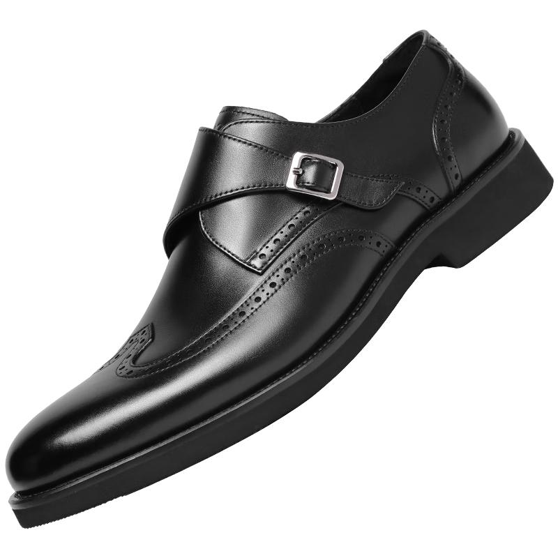 VOLO Men s Breathable Monk Strap Leather Dress Shoes EU 39