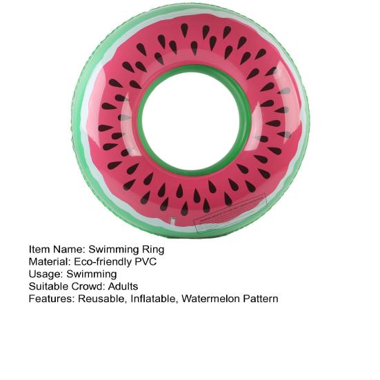 Adults Inflatable Pool Floats Strong Buoyancy Cute Watermelon Swimming Ring Eco-friendly PVC Floating