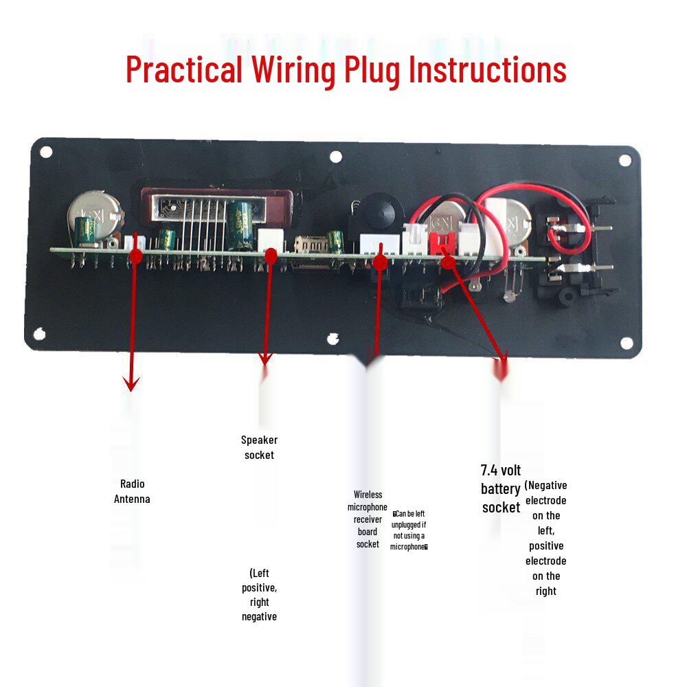 Bluetooth Speaker Amplifier Board with Pull-Rod for Outdoor and Home Subwoofer, 9V Power Supply Accessories.