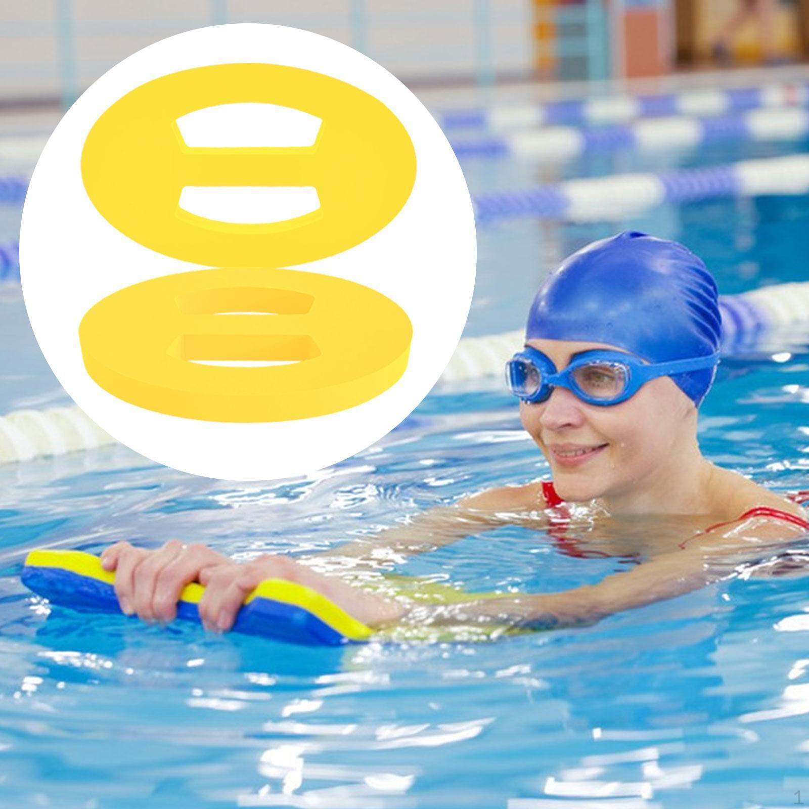 

2 Pieces Swimming Hand Float Board Oval Swim Kickboard for Boys Girls Exercise жовтий