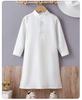 Trendy Middle East Teen Embroidery Vest & Robe Set - Arabic Style Boys' Outfit