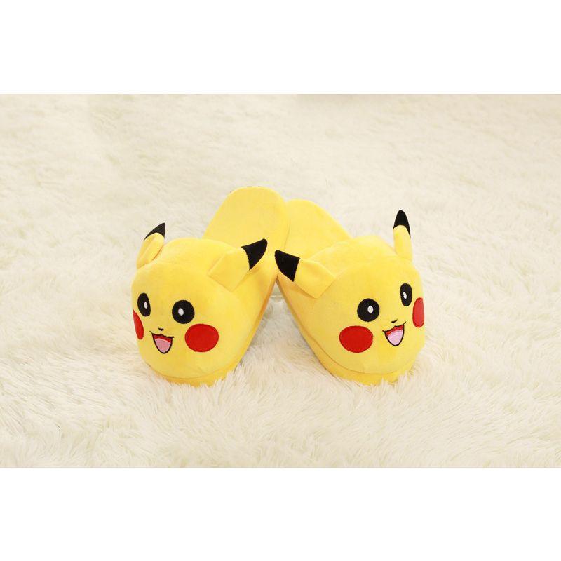Pokemon Soft Plush Slippers Pikachu Cartoon Character Indoor Home Shoes