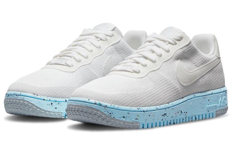 Nike Air Force 1 Low Crater Flyknit White Ice Blue Women's DC7273-100
