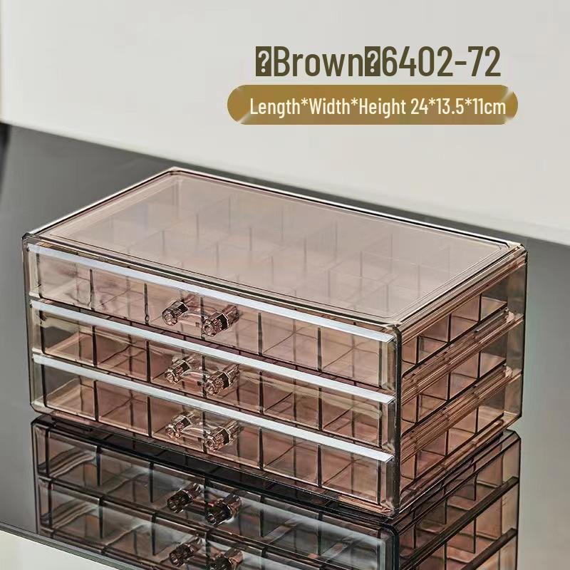 Transparent Multi-Layer Acrylic Jewelry Box with Drawers for Rings, Earrings, and Necklaces