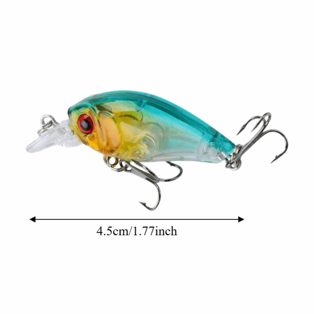 

5PCS with Hooks Topwater Fishing Lures ABS Hard Baits Lifelike Artificial Hard Baits Bass Fishing Type1-4.5cm