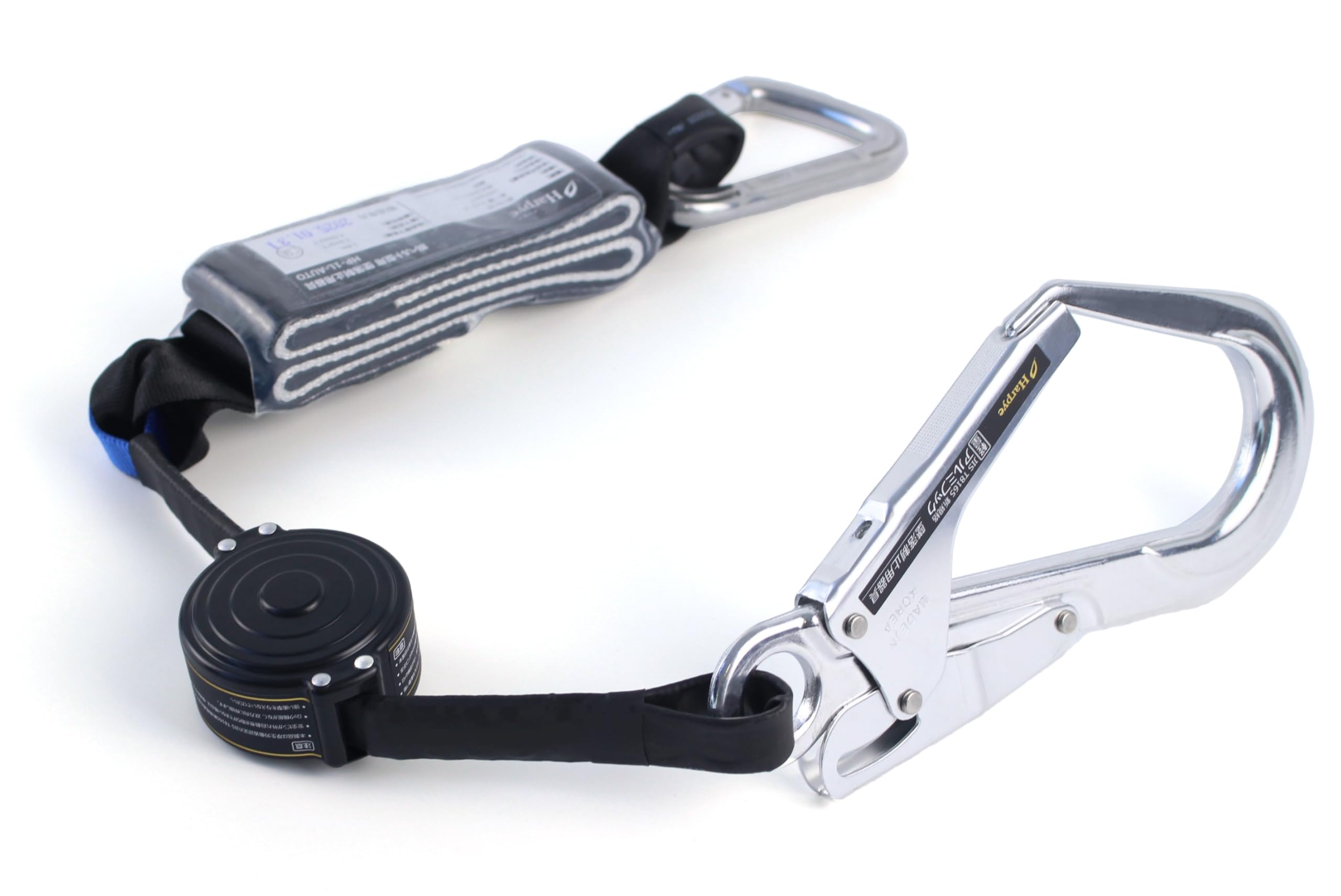 

Harpy Single Lanyard for Waist Belts with Lightweight Aluminum Type 1 Fall Arrest Supports up to Safety Belt (Double-Sided Retractable) Hook, Device,