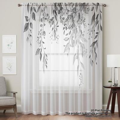 One-Piece Rod-Sliding Lightweight French Style Natural Light Translucent Curtain Sheer Gauze Fabric Good Drape Anti-Wrinkle