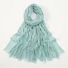 Large Size Cotton Feeling Scarf Women Plain Foulard Femme Luxury Hijab Long Bandana Evening Party Dress Shawls and Wraps