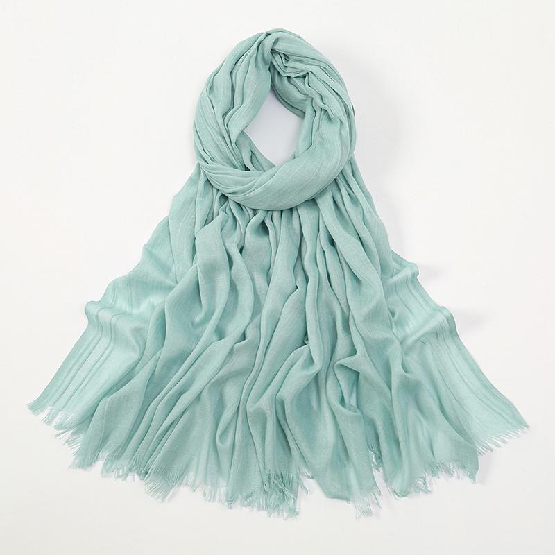 Large Size Cotton Feeling Scarf Women Plain Foulard Femme Luxury Hijab Long Bandana Evening Party Dress Shawls and Wraps