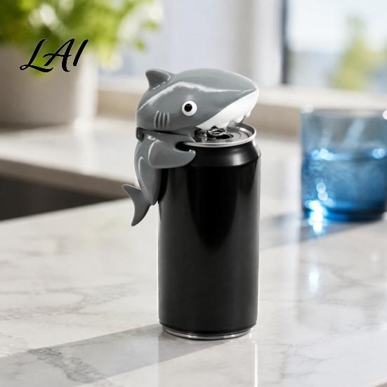 Nakładka na puszkę Rekin Pokrywka Dinozaur Urocze Zwierzątko Uchwyt na napoje gazowane do puszek 375 ml T-Rex Stojak plastikowy na napoje Biurko Zabawa Impreza Wystrój baru domowego Prezent Ochrona