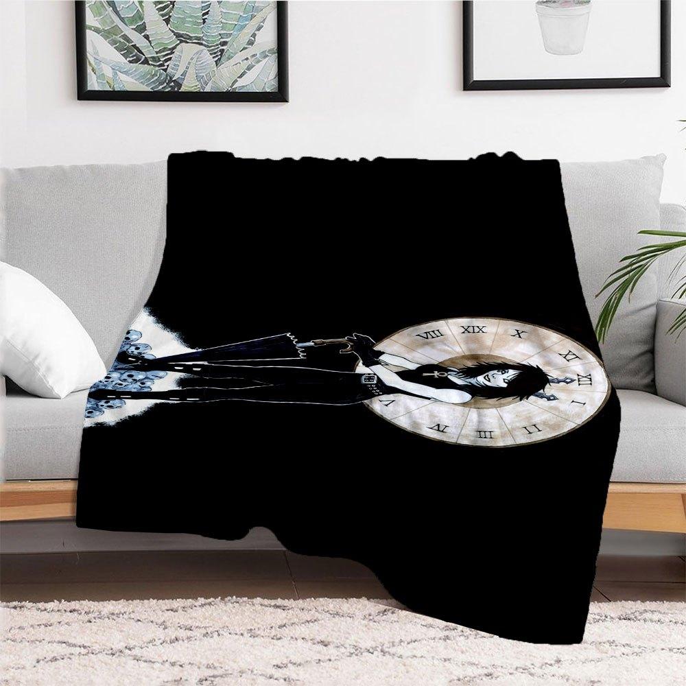 Timeless Elegance: Gothic Clock Wall ArtBlanket Flannel Throw Blanket for Sofa, Bed, Travel, Camping, Office, Couch, Chair