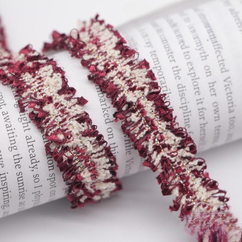 90Yards 1.5cm Vintage Embroidered Lace Ribbon Fabric Sewing Lace Trim Handmade Costume Dress Sewing Trimmings Wedding Decoration