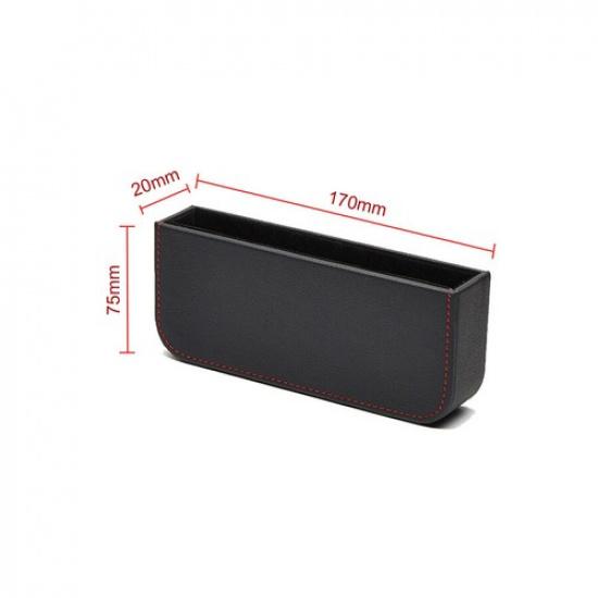 Black Car Center Console Seat Storage Box Organizer Phone Holder Self-adhesive