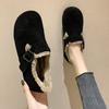 Neue Mode kurze Schneestiefel Damen Samt kurze Stiefel Winter rutschfest einpedalig hässlich und niedlich niedrig geschnittene warme Baumwollschuhe