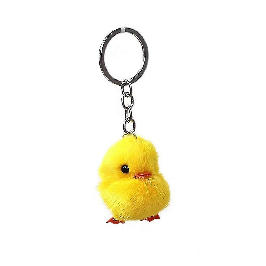 Easter Keyring 5x/set Furry Yellow Duck Keychain Chick For Key Ring Gift For Fri