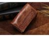 Black Angel Men's Genuine Leather Tri-fold Wallet with Key Holder and Coin Purse