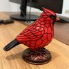 Cardinals Table Lamp Resin Red Bird Night Light for Bedside Living Room Christmas Decor