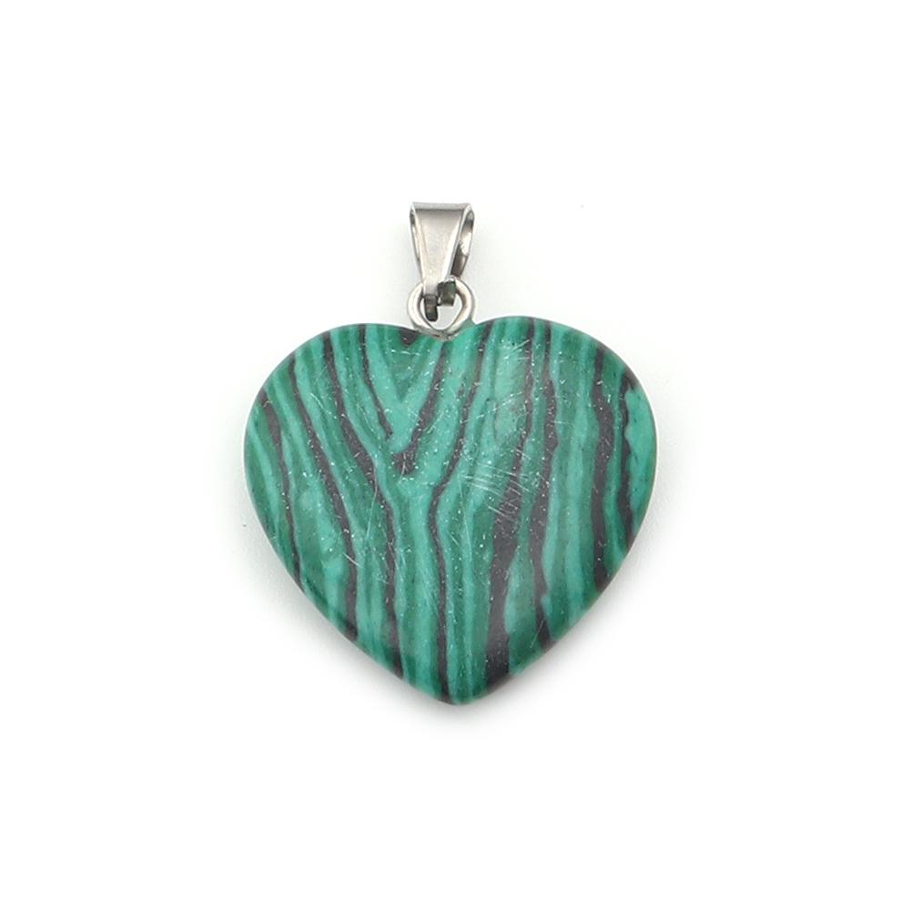 Herzförmiger Naturstein Anhänger Tigerauge Amethyst Jade Kristall Stein Charms Für DIY Exquisites Halsketten Schmuckzubehör