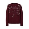 Juzui Annakou Women's Hollyhock Embroidered Knit Sweater