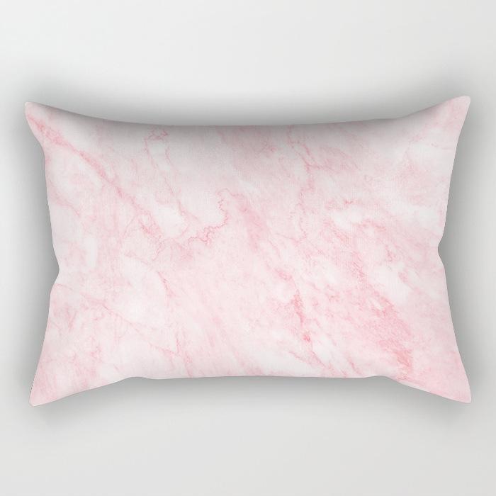 Ins Pink Geometric Waist Pillow Case Car Sofa Pillow Cushion Cover Pillow Case Pillow Case Pillow Case