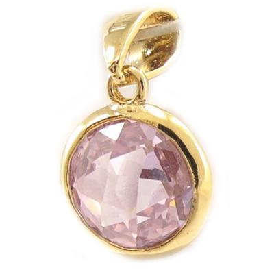 [C4768] - Gold Plated 'Linda' Purple Pendant