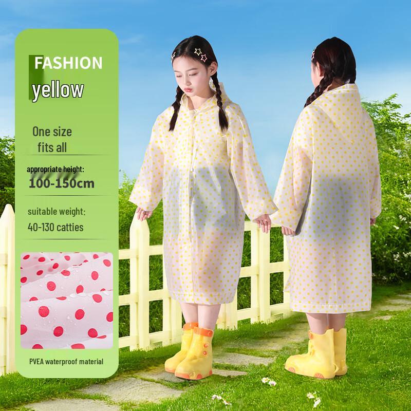 Kids Disposable Polka Dot Rain Poncho