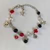 Regalo fatto a mano con accessori per gioielli da donna, braccialetto con ciondoli, stella a cinque punte, fiore, farfalla