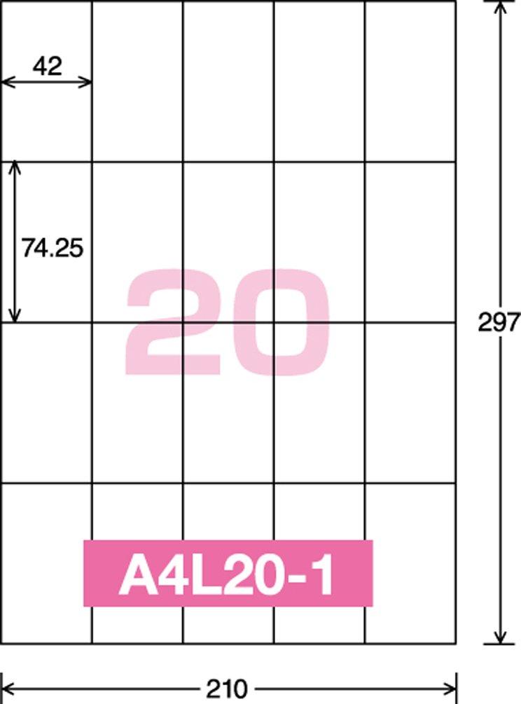 KOKUYO Printer Compatible Label Stickers 20 Pages 500 Sheets KPC-E1201-500