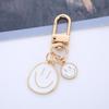 Smiling Face & Heart Enamel Keychain with AirPods Case Holder