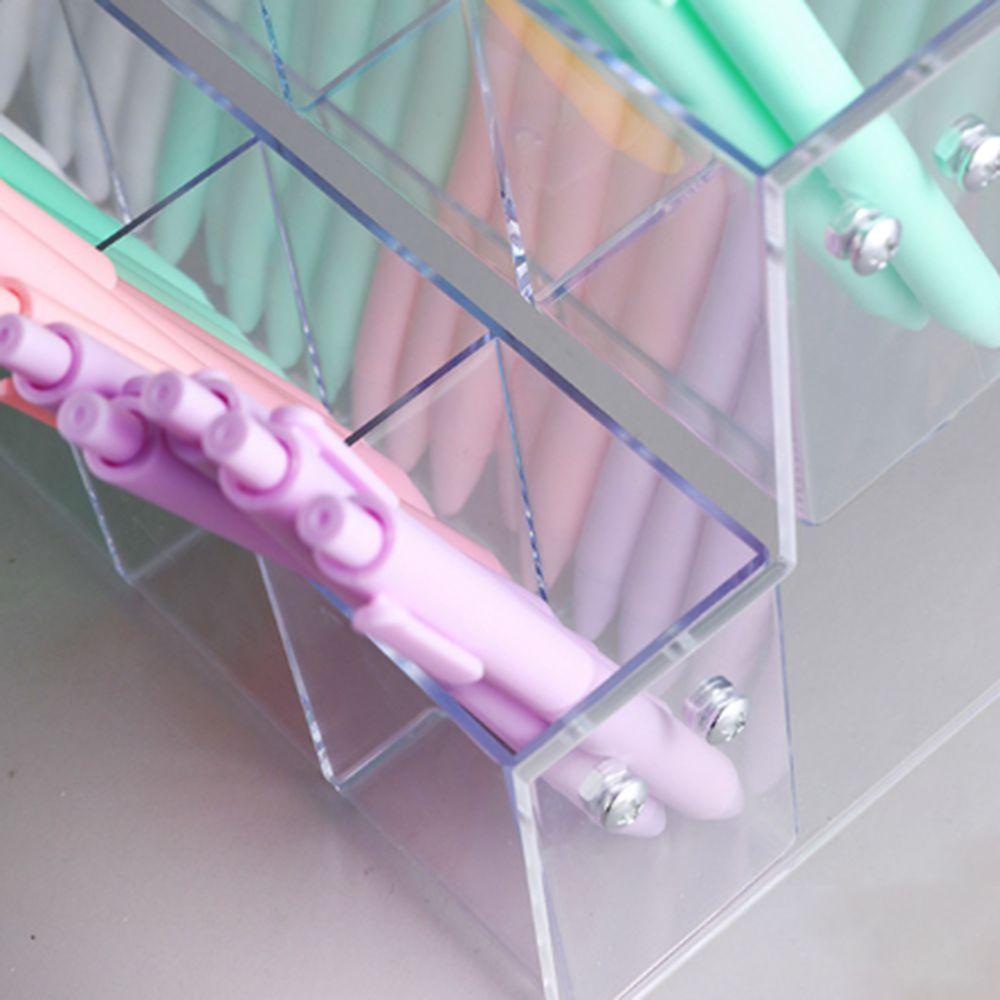 Transparent Mark Pen Holder 2/3/4/5/6 Layer Makeup Brush Holder Brush Storage Rack  Stationery Shop