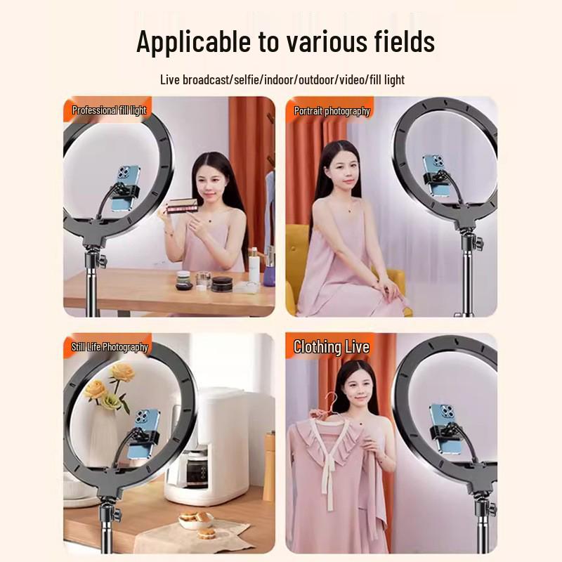 Portable Ring Light Stand with Large Aperture for Beauty and Streaming
