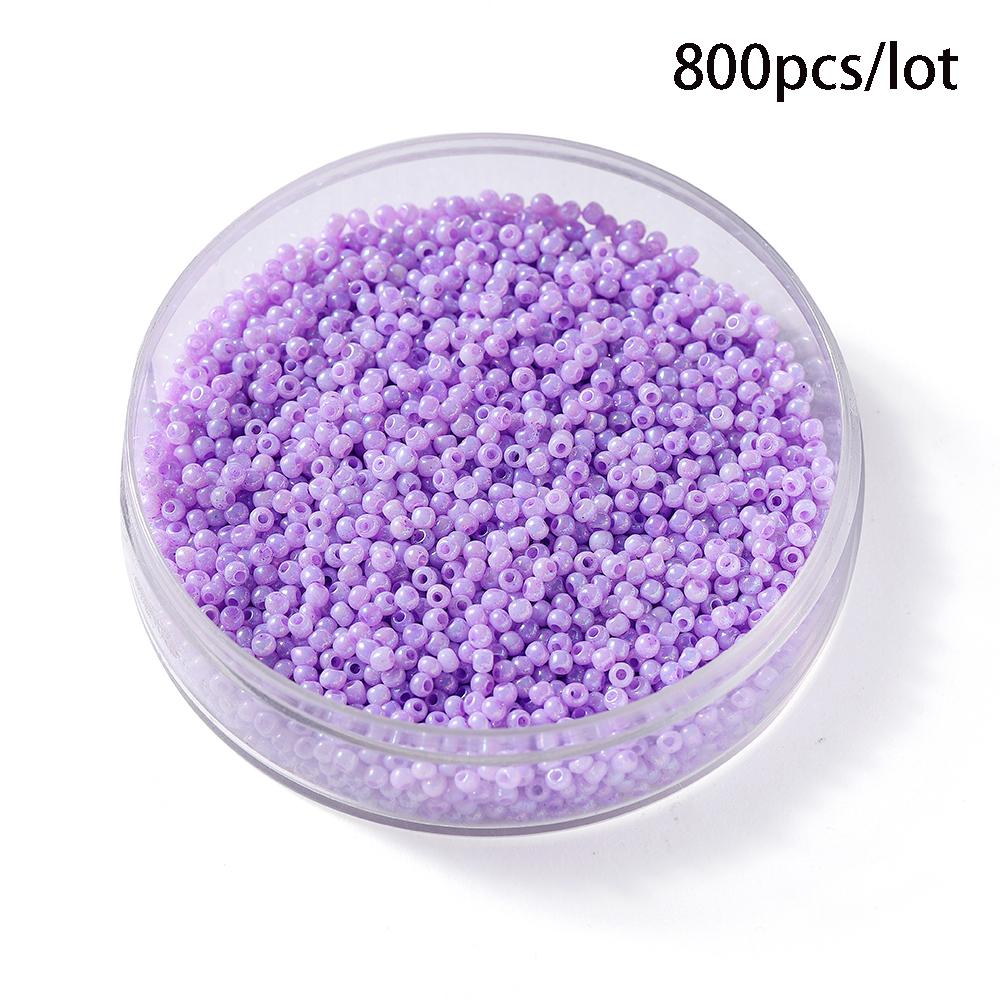 500/800Pcs/Lot 2/3mm Candy Color Glass Seed Beads Cute Bulk Small Bead Bracelet Handicraft for DIY Jewelry Making Accessories