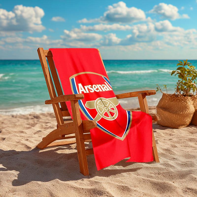 1pc A-Arsenal Beach Towel, Comfortable and Thick, and Swimming/Bath/Picnic/Camping Towel, Suitable for Seaside Beaches