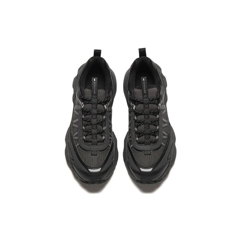 Anta Champion AG G02 Comfortable Round Toe Cushioning Slip Resistant Low Top Casual Running Shoes Men's Black Sneakers 112418802A-1