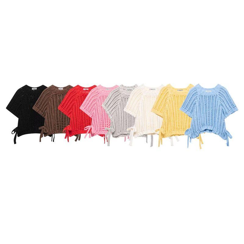 Araltay New Arrival Fashion Style Women's Clothing Fashion All-Match Pure Color Side Band Decoration Thick Needle Tops 2142116