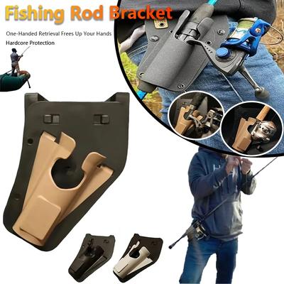 1 Pezzo Supporto da Vita per Canna da Pesca da Esterno Design a Inserimento Scorrevoli Mani Libere Scomparti Resistenti ad Accesso Rapido Pesca a Mosca Pesca da Riva