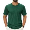 Men Crew Neck Short Sleeve T Shirt Outdoor Casual Basic Top Lightweight Breathable Fabric Fit Comfortable Design