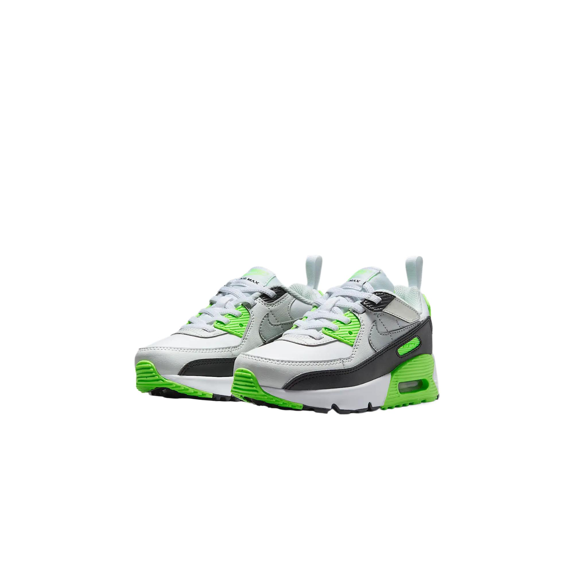 

New Nike Air Max 90 EasyOn Low Top Toddler Shoes Green Kids IH1417-130 33.5