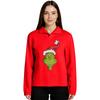 Women's Stand-up Collar Long-sleeved Pullover Top, Christmas Print Sports Top