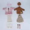 1 Set 1/6 Doll  Outfit Kit 30Cm Doll Clothes Pretty Dress Hat Winter Coat Girl Toy Gift Doll Accessory No Shoes And Doll