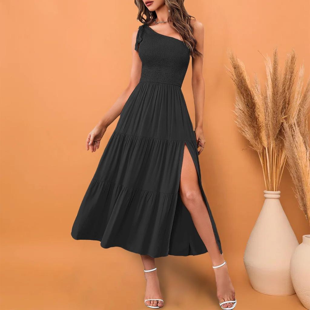Fashion Women's Summer Casual Fashion Solid Color Pullover Sleeveless Dress